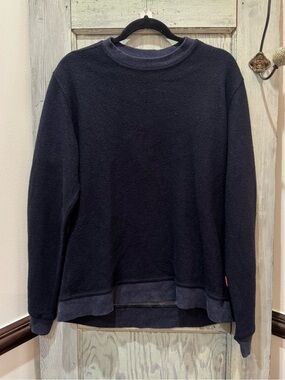 Topo Designs Global Wool Crewneck Sweater men’s large navy